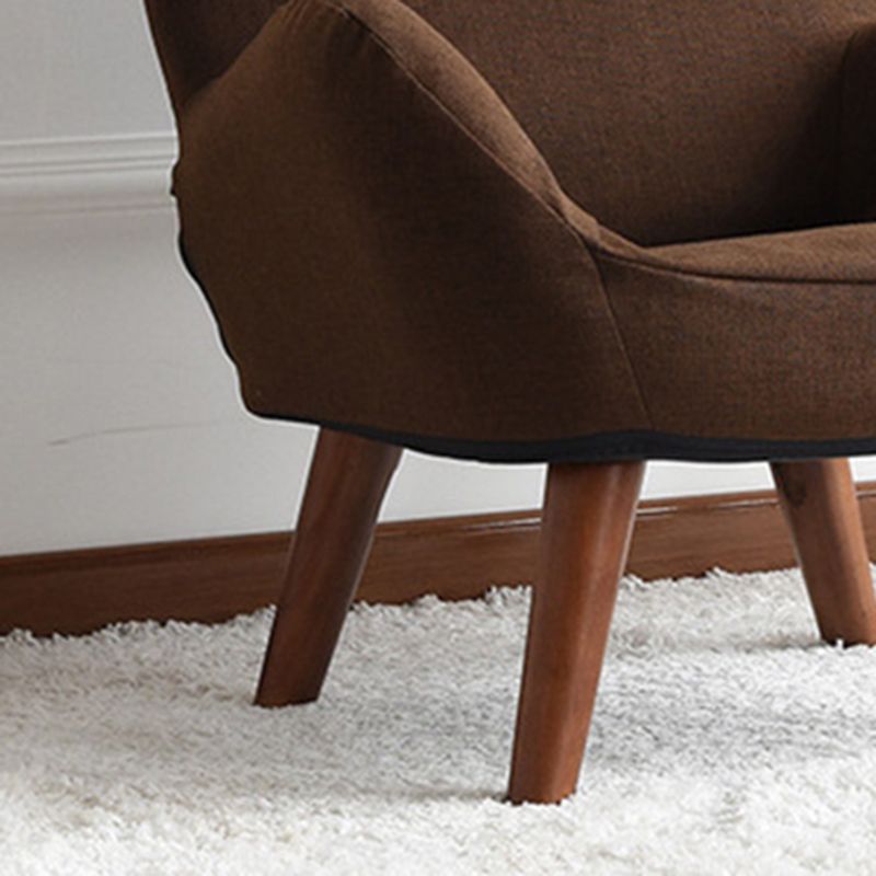 Chaise de bras de linge 23,62 "L x 21,65" W fauteuil accent à quatre jambes de base pour le salon