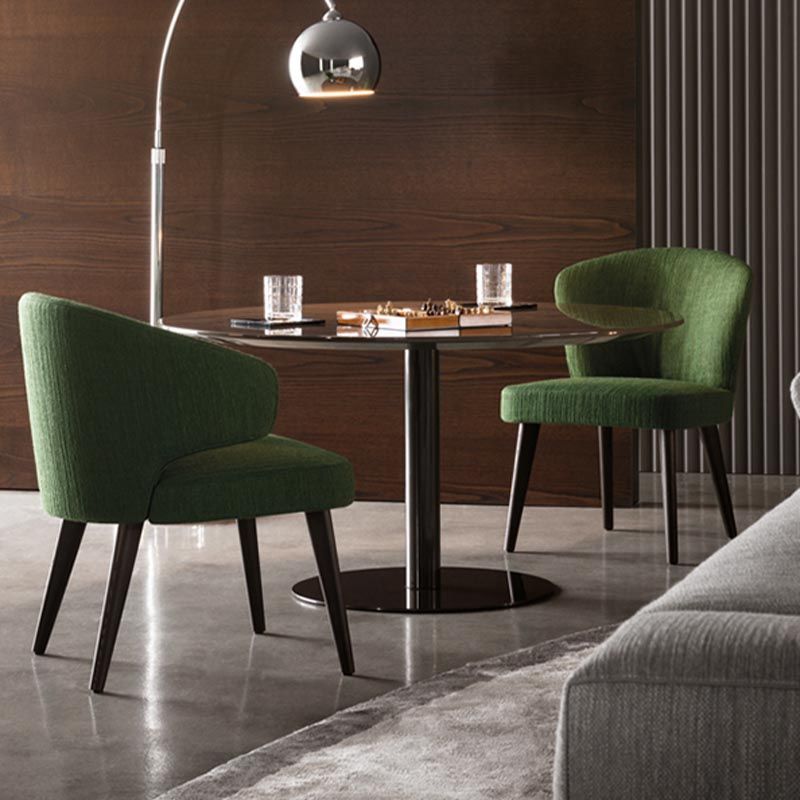 Contemporary Steel Dining Arm Chair Wingback Side Furniture Single in Matte Finish Clearhalo 'Dining Chairs' 'Dining Tables & Seating' 'dining_chair' 'furn' 'furn_dining_chair' 'Furniture' 'Kitchen & Dining Furniture' 1200x1200_df13afc5-d4a3-494f-ada0-a54476308548