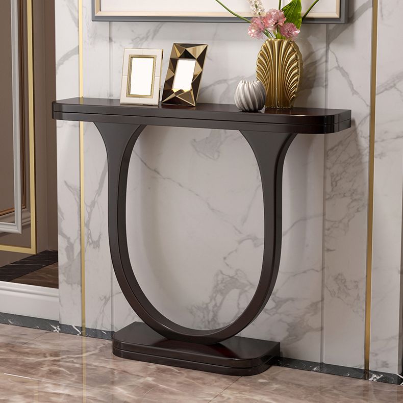 Solid Wood Console Table 33.46" Tall 1-shelf Accent Table for Hall