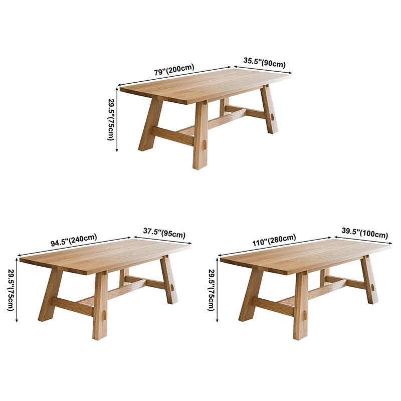 Modern Rectangle Shape Khaki Dining Table Solid Wood Standard Dining Table for Kitchen Clearhalo ' dining_table' 'Dining Tables & Seating' 'Dining Tables' 'furn' 'furn_dining_table' 'Furniture' 'furniture_dining_table' 'Kitchen & Dining Furniture' 'kitchen&dining_furn' 'kitchen' 'kitchen_dining_table' 1200x1200_df14e2dd-5dc8-4037-9b98-009143aa06ad