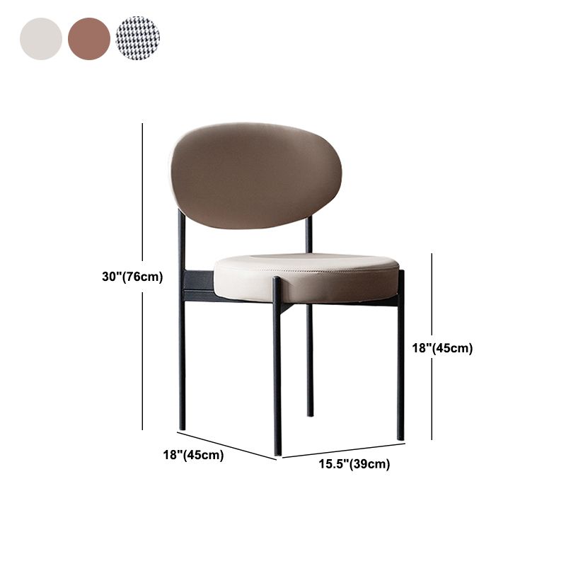 Industriële armloze eetkamerstoelen Open achterstoel