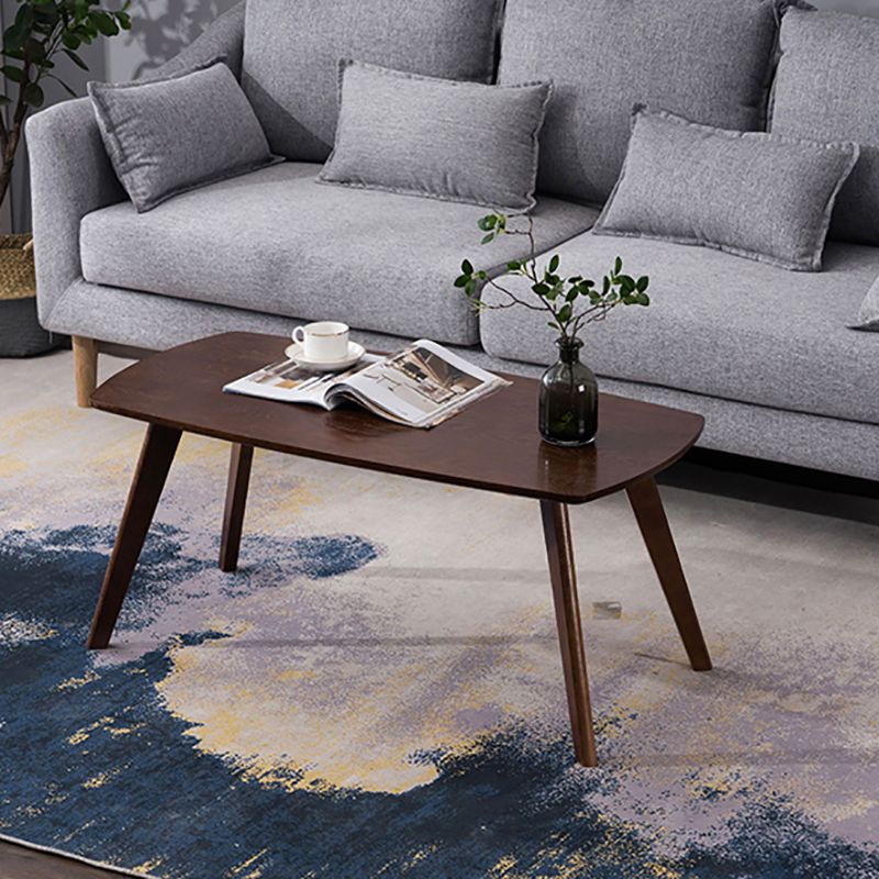 Contemporary Style Coffee Cocktail Table 4 Legs Solid Wood Coffee Table Clearhalo 'Coffee & Accent Tables' 'Coffee Tables' 'coffee_tables' 'furn' 'furn_coffee_tables' 'Furniture' 'Living Room Furniture' 1200x1200_df163e44-64f3-4452-9ab2-2d65da8ca0e5
