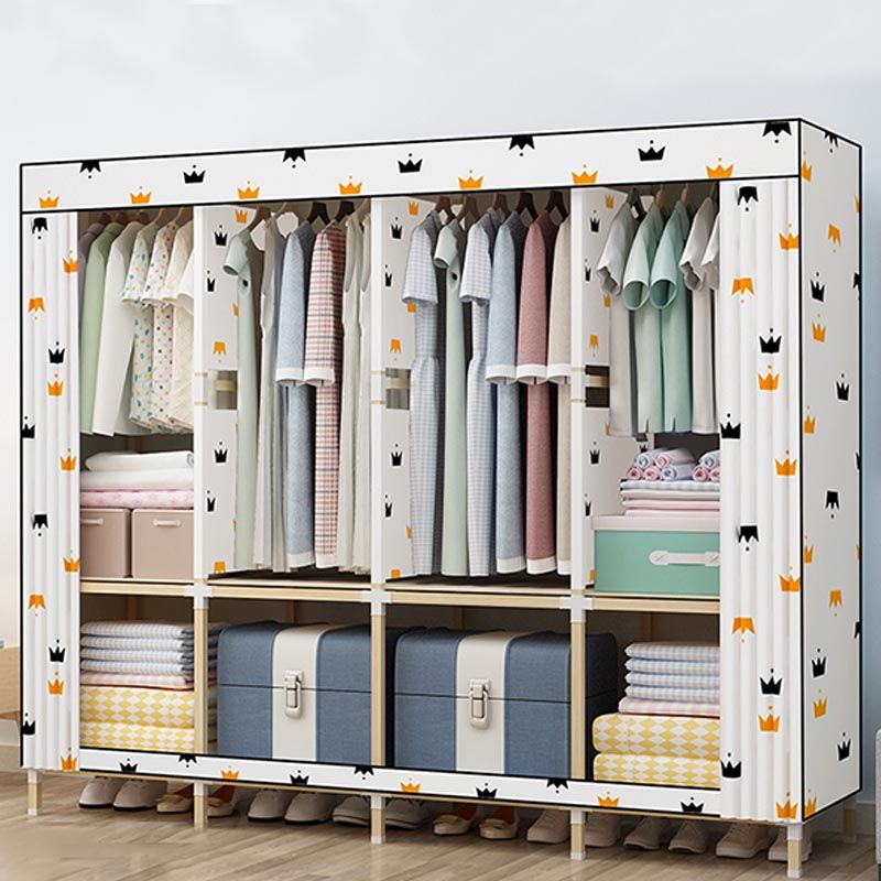 Guardaroba in stile contemporaneo in legno solido armadio a 1 porte per la casa