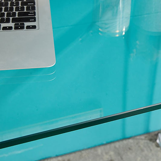 Modern Glass-Top Computer Desk Rectangular Rectangular Writing Writing Desk for Home
