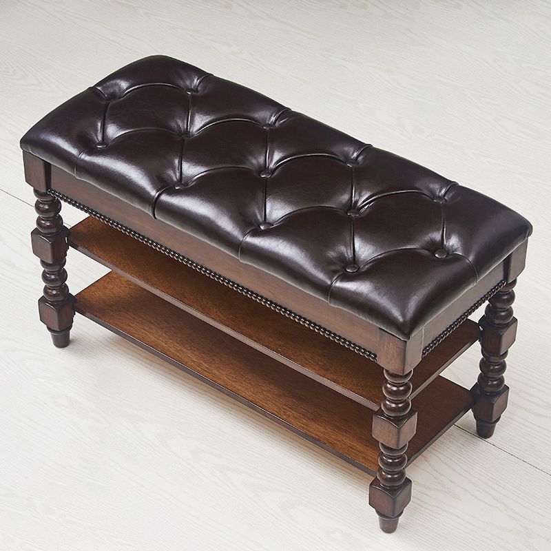 18.9" Wide Traditional Bench Cushioned Entryway and Bedroom Bench Clearhalo 'Benches' 'Chairs & Seating' 'furn' 'furn_benches' 'Furniture' 'Living Room Furniture' 1200x1200_df18e776-60eb-4852-a906-b262b5d14a5e