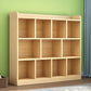 9.4" W Modern Wood Bookcase with Rectangular Shelves Bookshelf  for Living Room