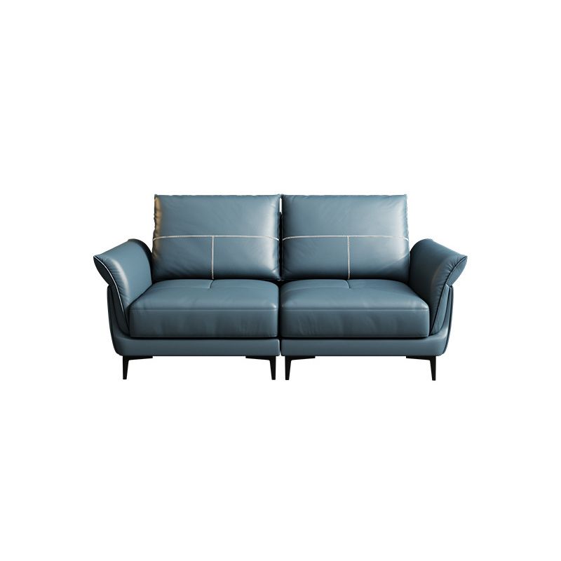Azure Cushion Back Modern Living Room L-Shape Stationary Sofa & Chaise Clearhalo 'furn' 'furn_sectionals' 'Furniture' 'furniture_sectionals' 'kitchen' 'kitchen_sectionals' 'Living Room Furniture' 'Sectionals' 1200x1200_df1aeef7-a558-4496-93a5-7ecdefe70663