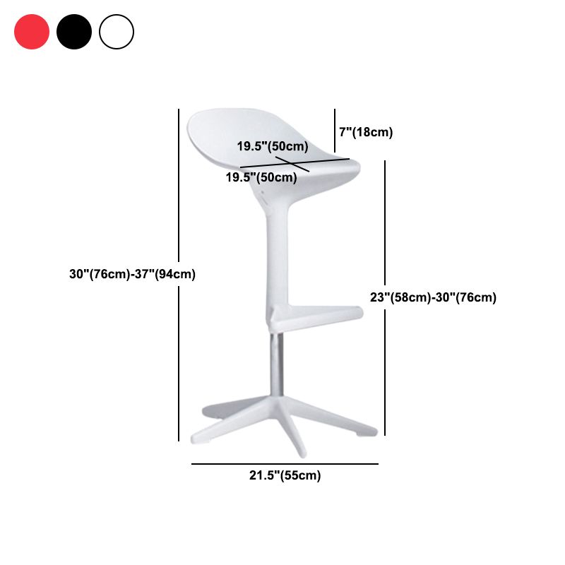 Modern Adjustable Height Counter Stool Plastic Footrest Bar Stool Clearhalo 'Bar Furniture' 'Bar Stools' 'bar_stools' 'furn' 'furn_bar_stools' 'Furniture' 'Kitchen & Dining Furniture' 1200x1200_df1ba57b-3458-4adb-861d-e2ef5cd84b21