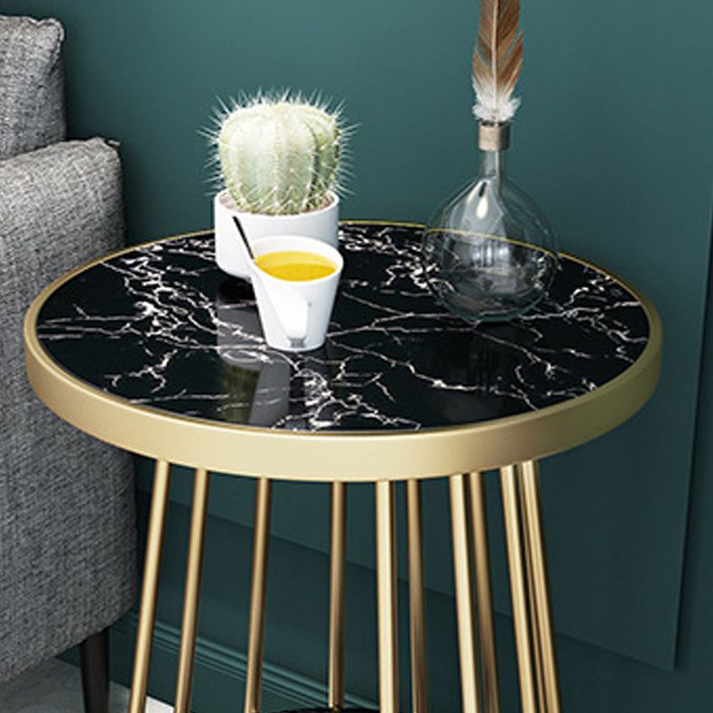 Mesa de acento industrial Nightsnant de 24.4 "Cama de altura Nightsnantal con 2 estantes