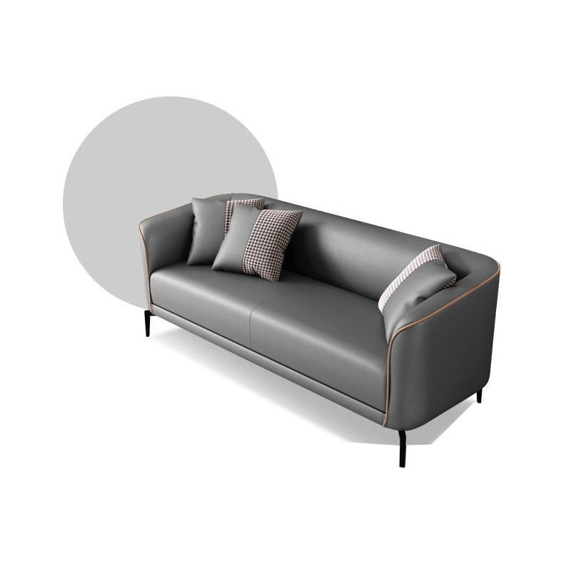 25,59 "d x 25,59" h divano in pelle finto smoking braccio retro