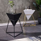 21.6"H Modern Metal Frame Base Solid Color Triangle Coffee Table End Table