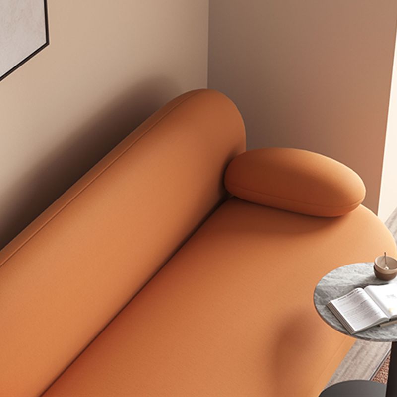 Sofá de cuero moderno de brazo de almohada