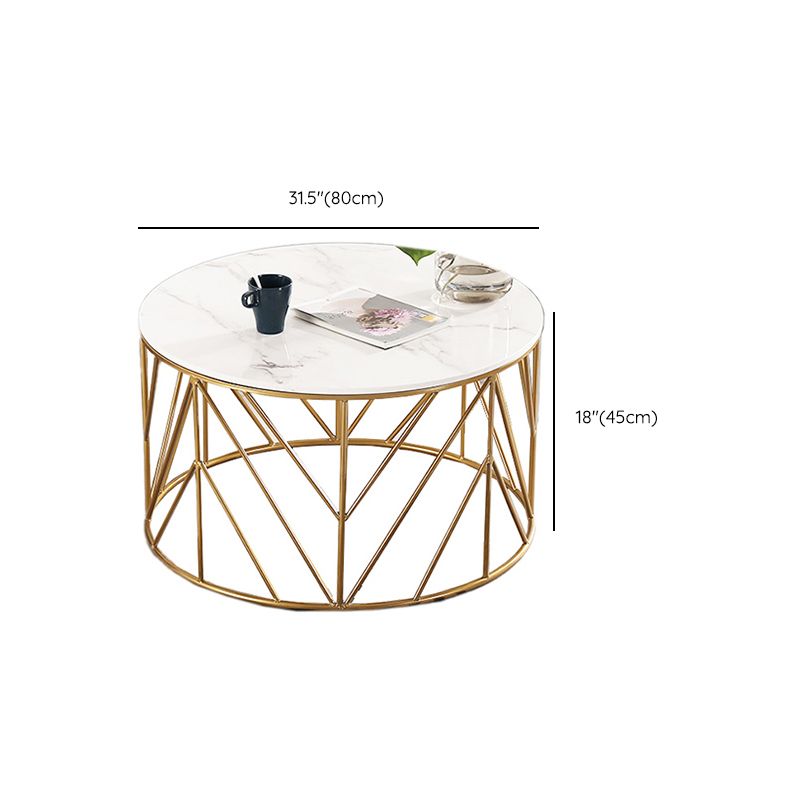 Frame Glam Cocktail Table Stone Round Nesting Coffee Table Set Clearhalo 'Coffee & Accent Tables' 'Coffee Tables' 'coffee_tables' 'furn' 'furn_coffee_tables' 'Furniture' 'Living Room Furniture' 1200x1200_df257ad3-6060-44ba-b0b7-5e9134a15d26