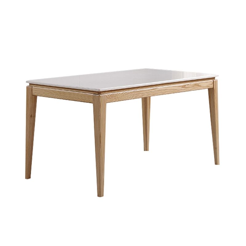 Mid-Century Rectangle Dining Table Marble Table with 4 Legs Base for Home Clearhalo ' dining_table' 'Dining Tables & Seating' 'Dining Tables' 'furn' 'furn_dining_table' 'Furniture' 'furniture_dining_table' 'Kitchen & Dining Furniture' 'kitchen&dining_furn' 'kitchen' 'kitchen_dining_table' 1200x1200_df29a1b7-a169-41dc-b19b-d2b115cebba9