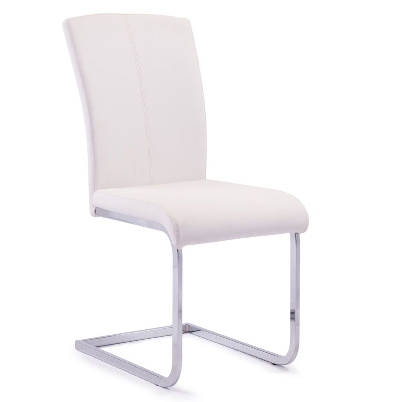 Industrial Design Faux Leather Side Chair Armless Solid Back Chair for Home Clearhalo ' kitchen&dining_furn' 'Dining Chairs' 'Dining Tables & Seating' 'dining_chair' 'furn' 'furn_dining_chair' 'Furniture' 'furniture_dining_chair' 'Kitchen & Dining Furniture' 'kitchen' 1200x1200_df29e61d-cac0-4f0e-9874-cf31aff994a8