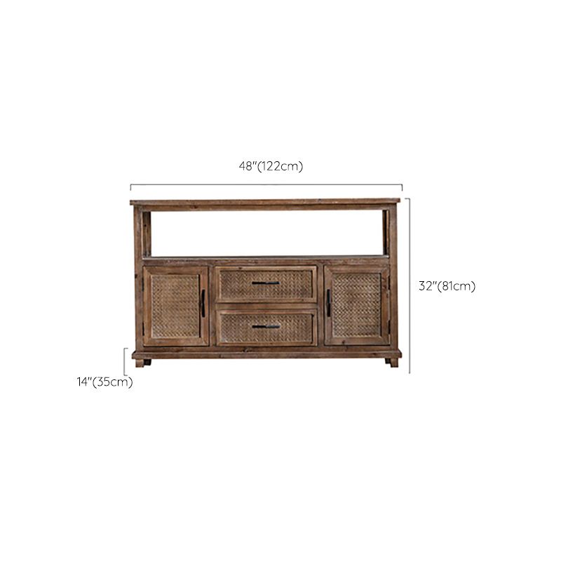 Industrial Wood Drawers Included Cabinet Distressed Brown Accent Cabinet Clearhalo 'Cabinets & Chests' 'cabinets_chests' 'furn' 'furn_cabinets_chests' 'Furniture' 'Living Room Furniture' 1200x1200_df2b8158-201c-4dd8-8aab-1c8cfe87e0b4