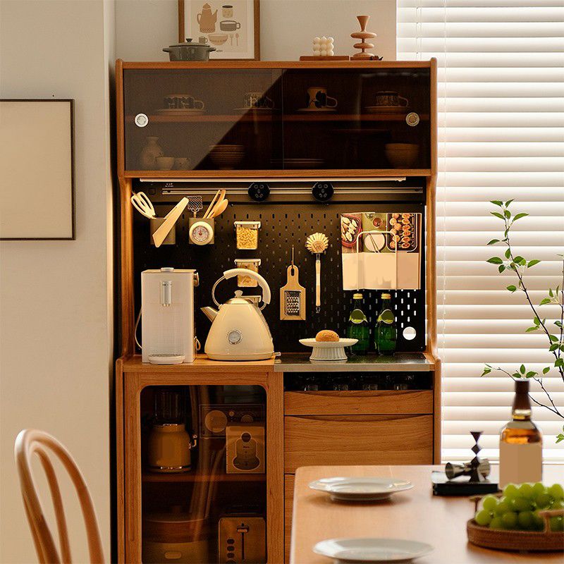 Mobile moderno armadio in vetro display a buffet mobile per sala da pranzo