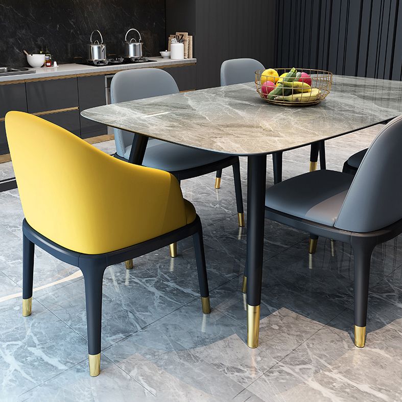 Table à manger gris de style moderne