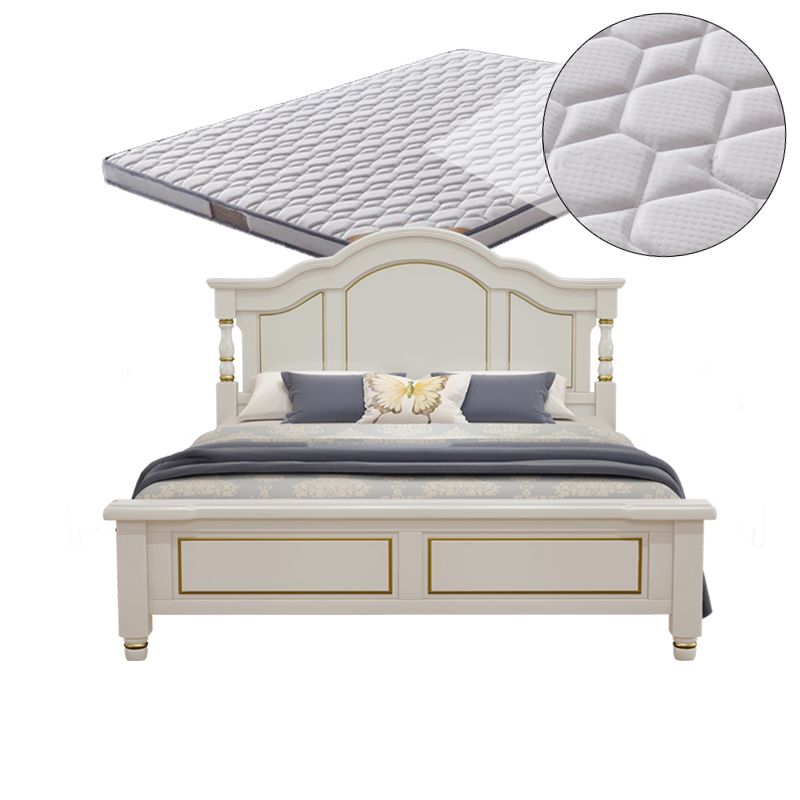 Solid Wood Contemporary Panel Bed 53.5" Adjustable Tall Bed Frame