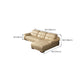 38 "H Hedendaagse sectionele sofa beige leer getuft sectional