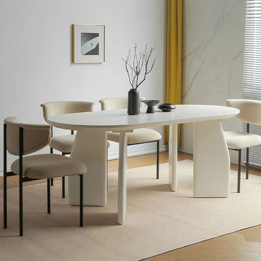 Zeitgenössische offene Back -Polster -Essneitenstuhl für Zuhause