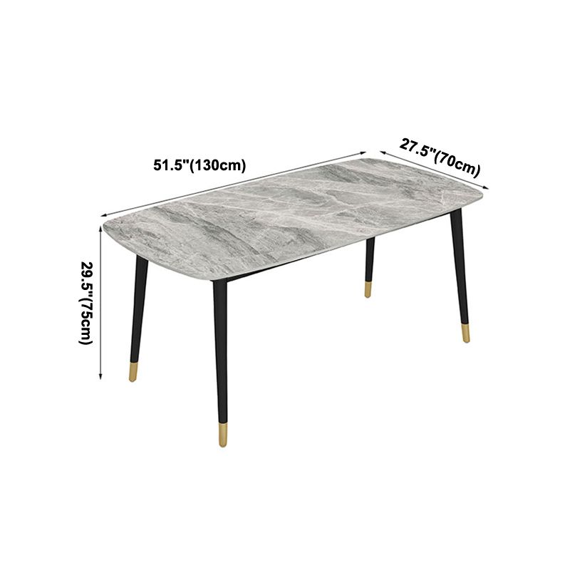 Rectangle Luxury Dining Table Grey Tone Fixed Table of Sintered Stone Clearhalo ' dining_table' 'Dining Tables & Seating' 'Dining Tables' 'furn' 'furn_dining_table' 'Furniture' 'furniture_dining_table' 'Kitchen & Dining Furniture' 'kitchen&dining_furn' 'kitchen' 'kitchen_dining_table' 1200x1200_df2e0fcf-97a8-4d63-b2e6-ec2b26a28b9c