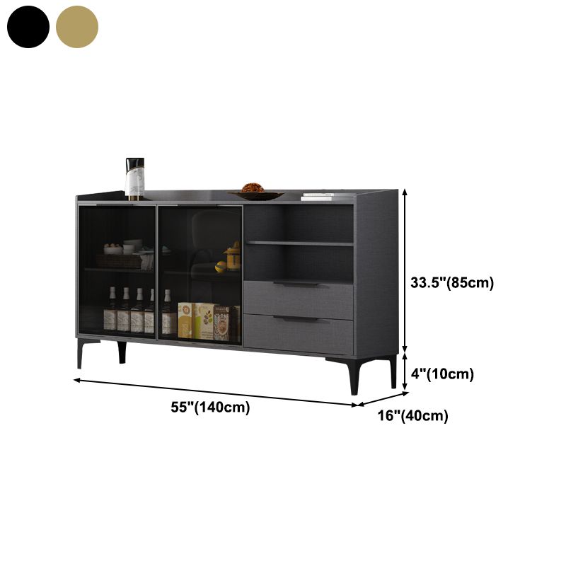 Siete sideboard di pietra sinterizzata in stile moderno con cassetti per soggiorno