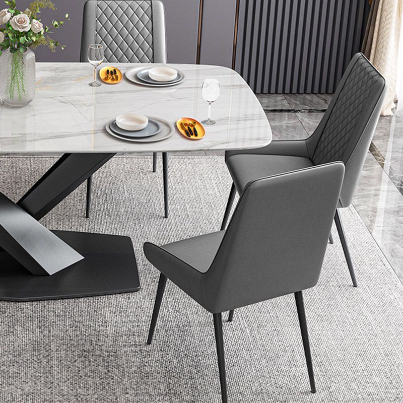 Sedia da sala da pranzo imbottita industriale cucina sedia laterale parsons