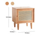 Gabinete contemporáneo de ratán de la mesita de noche del estante inferior con cajón para el dormitorio