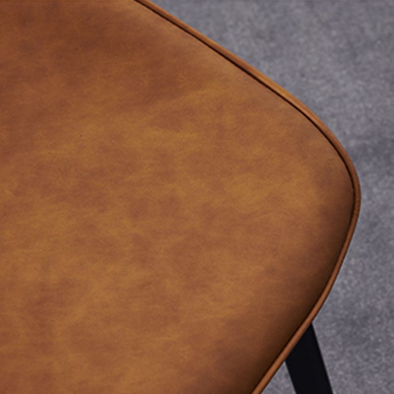 Modern Style Chair Faux Leather and Metal Dining Side Chair for Home Clearhalo 'Dining Chairs' 'Dining Tables & Seating' 'dining_chair' 'furn' 'furn_dining_chair' 'Furniture' 'Kitchen & Dining Furniture' 1200x1200_df30ca29-558b-4309-82cd-dfe5dd7b4615