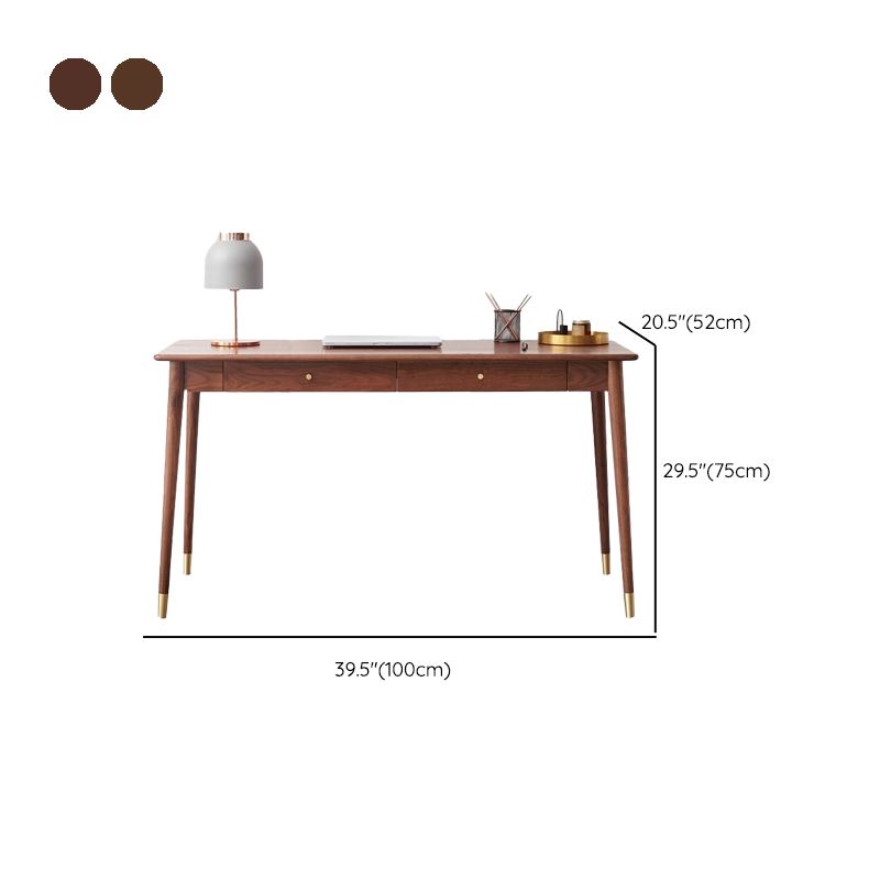 Bedroom Office Desk Solid Wood Legs Parsons Writing Desk with Drawer Clearhalo 'furn' 'furn_office_desk' 'Furniture' 'Office Desks' 'Office Furniture' 'office_desk' 1200x1200_df30e12f-25bb-4540-9bc1-05eeec72b0c8