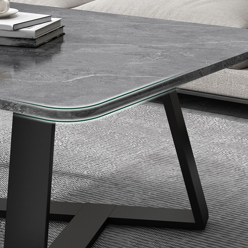 Stone Contemporary Coffee Table Standard Single Cocktail Table