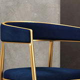 Glam Metal Armless Dining Chair Open Back Dining Side Chair for Home Use Clearhalo ' kitchen&dining_furn' 'Dining Chairs' 'Dining Tables & Seating' 'dining_chair' 'furn' 'furn_dining_chair' 'Furniture' 'furniture_dining_chair' 'Kitchen & Dining Furniture' 'kitchen' 1200x1200_df348cff-e98a-40ff-b60d-ec5c2b6e3104