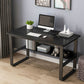 Wood Writing Desk Contemporary Rectangular Office Desk with Shelf
