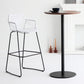 Contemporary Plastic Barstool Armed Stool with Steel Black Frame