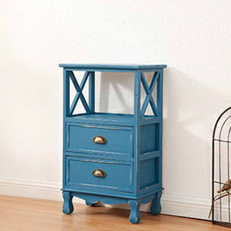 Commode en bois massif de coffre de rangement côtier avec 1/2/3/4 tiroirs, largeur de 11,7 pouces