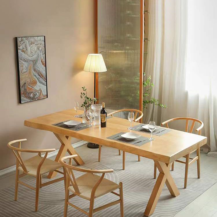 Modern 1/4/5 Pieces Dining Set Rectangle Pine Wood Dining Table for Dining Room Kitchen Clearhalo 'Dining Room Sets' 'Dining Tables & Seating' 'dining_room_set' 'furn' 'furn_dining_room_set' 'Furniture' 'Kitchen & Dining Furniture' 1200x1200_df3a598a-ab1a-49b3-9cb5-a75180d9726c