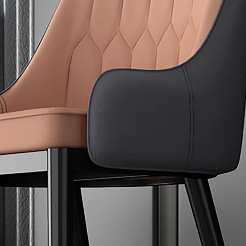 Scandinavian Style Arm Solid Back Dining Side Chair PU Leather Dining Chairs Clearhalo 'Dining Chairs' 'Dining Tables & Seating' 'dining_chair' 'furn' 'furn_dining_chair' 'Furniture' 'furniture_dining_chair' 'Kitchen & Dining Furniture' 1200x1200_df3bc594-39fc-45aa-8075-b8367da30747