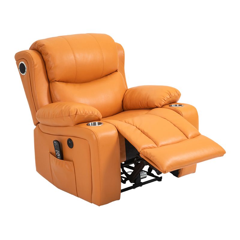 Recliner standard di reclinabile in pelle tradizionale con massaggio e conservazione