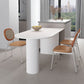 Minimalism Oval Dining Table Metal Double Pedestal Dining Table for Living Room Clearhalo 'Dining Tables & Seating' 'Dining Tables' 'dining_table' 'furn' 'furn_dining_table' 'Furniture' 'furniture_dining_table' 'Kitchen & Dining Furniture' 'kitchen' 'kitchen_dining_table' 1200x1200_df3e2e20-bc4e-4d0e-8e4a-487dc765a869