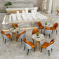 Simple Style Home Sintered Stone Dining Table Round Shape Table with Metallic Pedestal Base Clearhalo ' dining_table' 'Dining Tables & Seating' 'Dining Tables' 'furn' 'furn_dining_table' 'Furniture' 'furniture_dining_table' 'Kitchen & Dining Furniture' 'kitchen&dining_furn' 'kitchen' 'kitchen_dining_table' 1200x1200_df3eb3fa-adff-4763-a01a-5e4b8db7cee7