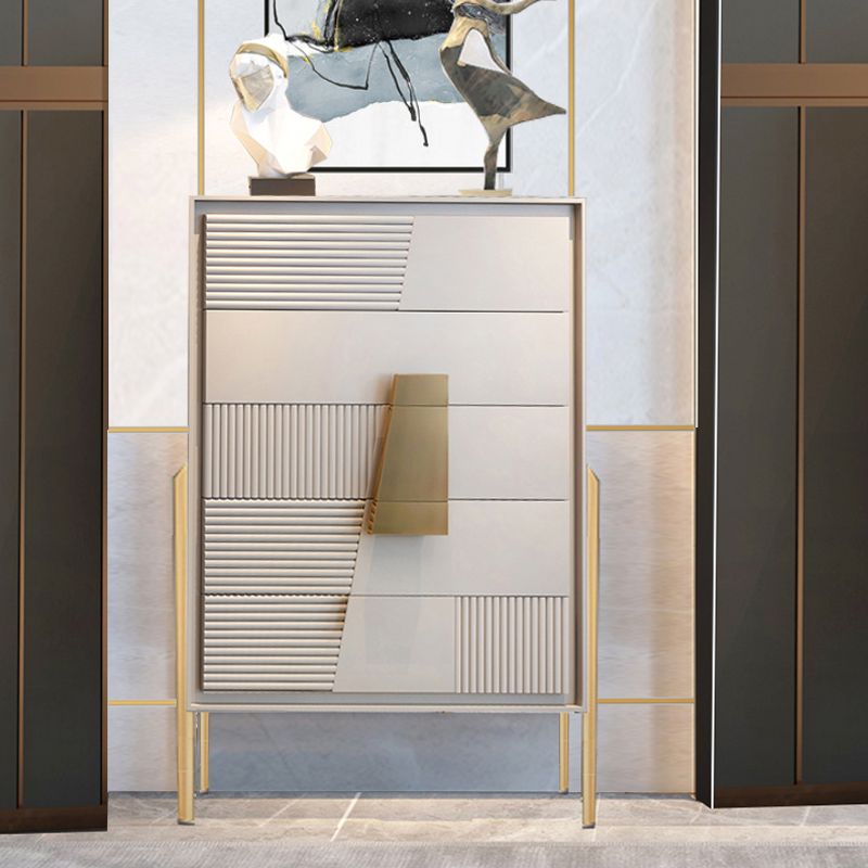 Modern Wood Buffet Sideboard 5-Drawer Dining Room Buffet Server 31.5"L x 15.7"W x 47"H Clearhalo 'buffet_sideboard' 'Buffets & Sideboards' 'furn' 'furn_buffet_sideboard' 'Furniture' 'Kitchen & Dining Furniture' 1200x1200_df3f8404-64ae-40b8-9c71-e9482e39690a