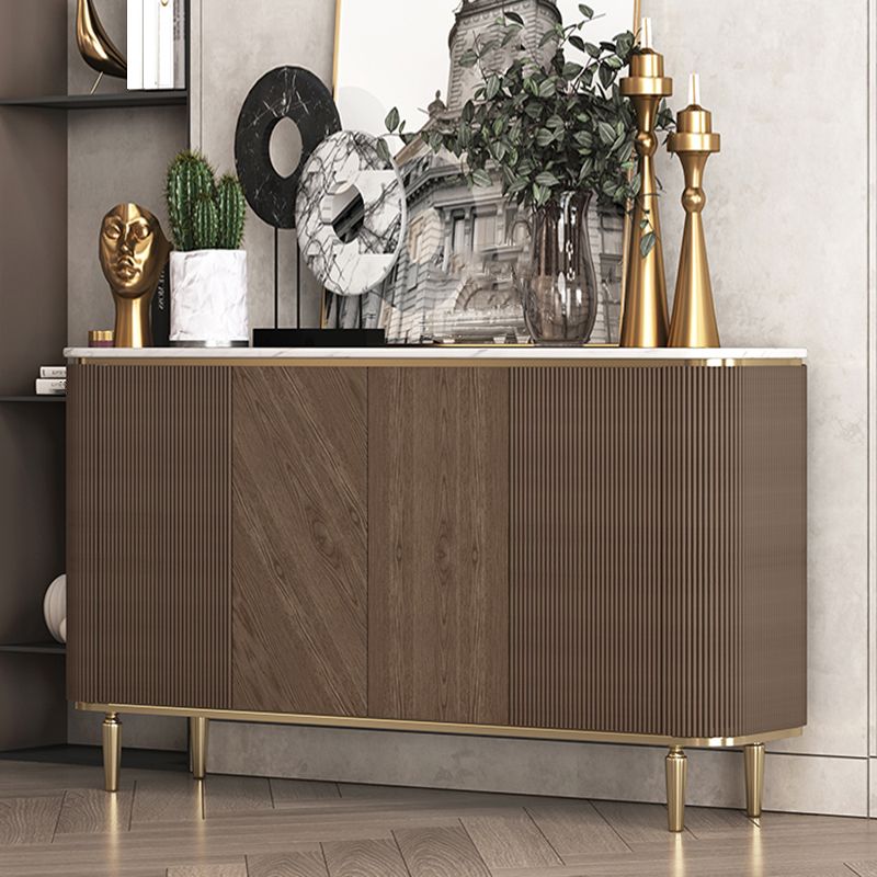 Glam Sideboard Cabinet Marble Sideboard Tavolo con porte per sala da pranzo