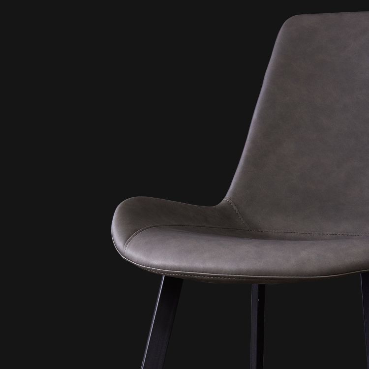 Industrial Style Leather Dining Chairs Solid Back Armless Side Chairs for Home Use Clearhalo ' kitchen&dining_furn' 'Dining Chairs' 'Dining Tables & Seating' 'dining_chair' 'furn' 'furn_dining_chair' 'Furniture' 'furniture_dining_chair' 'Kitchen & Dining Furniture' 'kitchen' 1200x1200_df42d8a1-f292-4b7b-b641-d6273a47b5f8