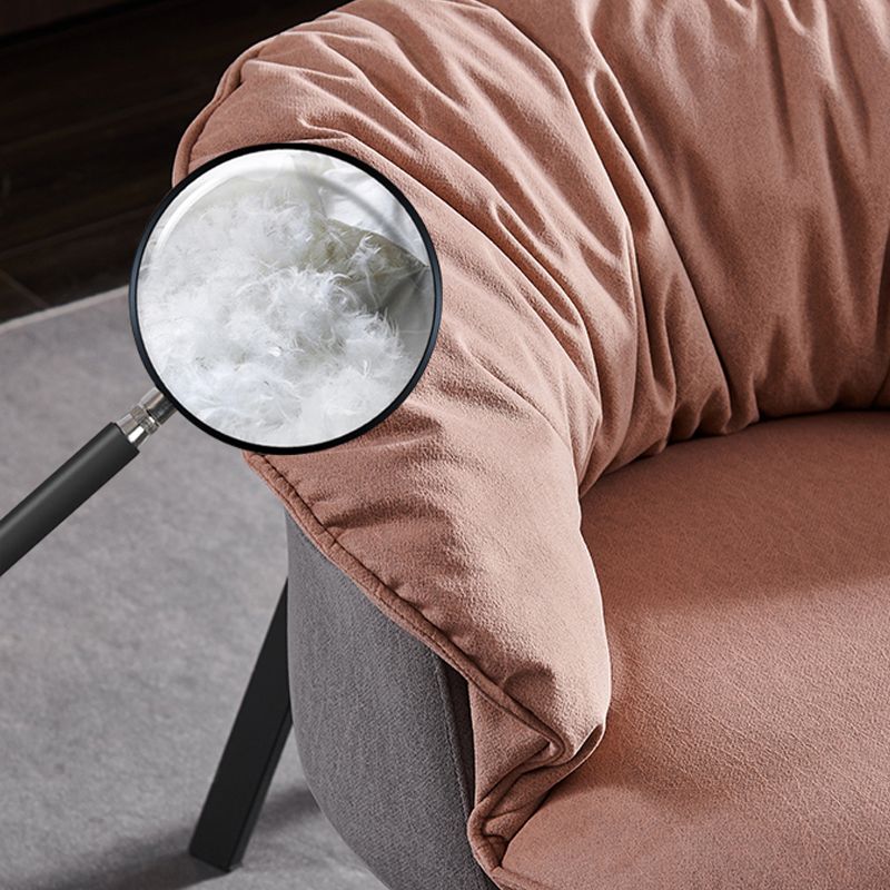 Moderne stijl stoffen armleuning gedempt tegen zwarte tankstoel