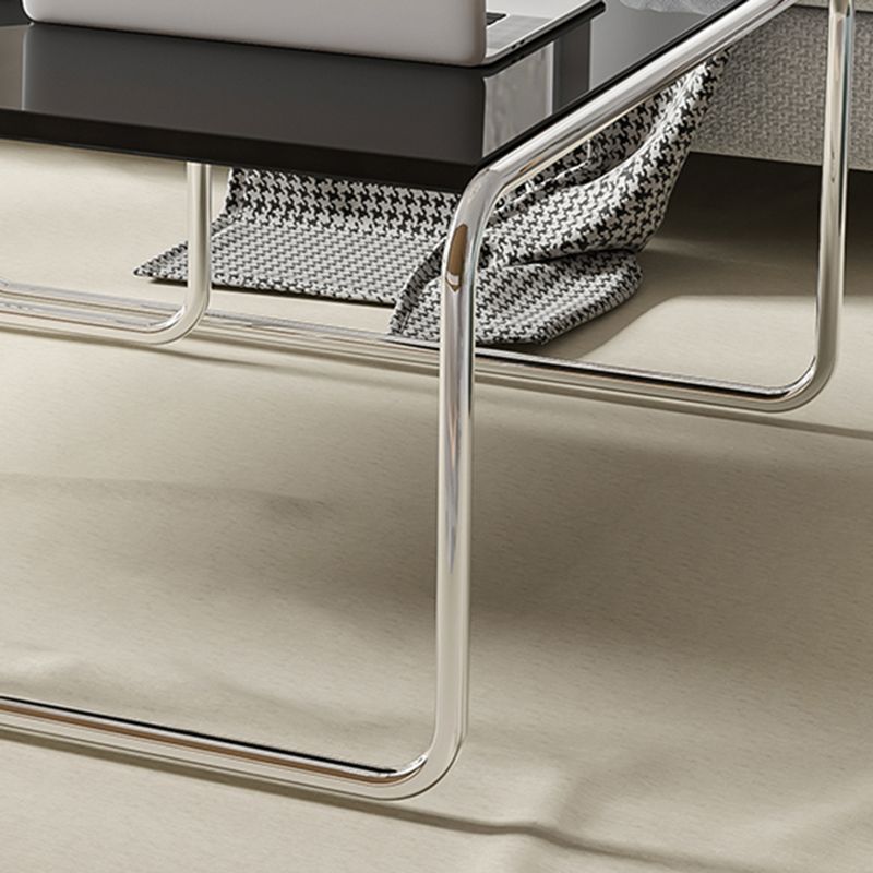 Square Steel Sled Coffee Table Modern 2 Nesting Cocktail Table Clearhalo 'Coffee & Accent Tables' 'Coffee Tables' 'coffee_tables' 'furn' 'furn_coffee_tables' 'Furniture' 'Living Room Furniture' 1200x1200_df452ab5-f3c6-4ad5-b2b6-e60d449e16cd