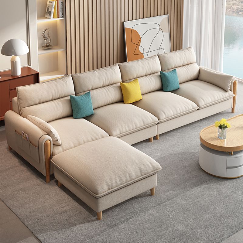 Modern Linen Sofa Cream Sectional with Removable Cushions for Apartment Clearhalo 'furn' 'furn_sectionals' 'Furniture' 'furniture_sectionals' 'Living Room Furniture' 'Sectionals' 1200x1200_df453e31-e549-4beb-9eb9-eaa67da1e678