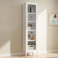 13.78"W Bookshelf Scandinavian Style Bookcase with Door for Home and Office