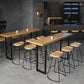 Modern Counter Height Pub Set 1/2/4/7 Pcs Solid Wood Top Bar Table and Bar Stools Clearhalo 'Bar Furniture' 'furn' 'furn_home_bar_bar_sets' 'Furniture' 'Home Bars & Bar Sets' 'home_bar_bar_sets' 'Kitchen & Dining Furniture' 1200x1200_df45a39e-7fdb-4073-9b88-c22ad1b422a2