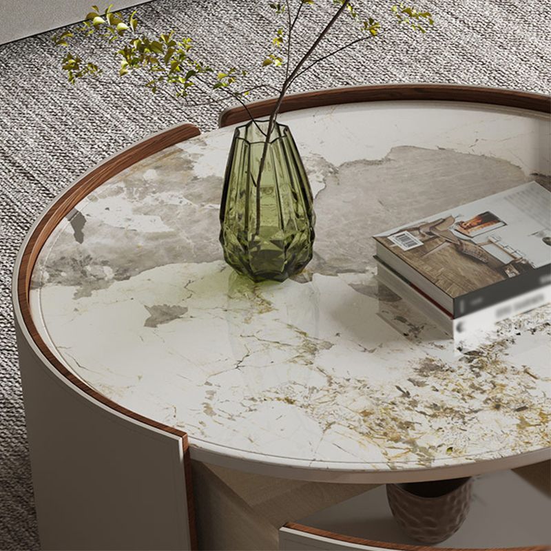 Modern Drum Base Solid Leather Round Table Coffee Table with Storage Clearhalo 'Coffee & Accent Tables' 'Coffee Tables' 'coffee_tables' 'furn' 'furn_coffee_tables' 'Furniture' 'Living Room Furniture' 1200x1200_df47084f-e596-4dcf-9129-679756ff6e39